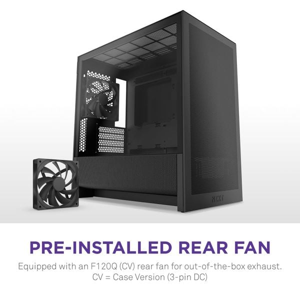 Case NZXT H3 FLOW ALL BLACK CC-H31FW-01 BLACK | mATX