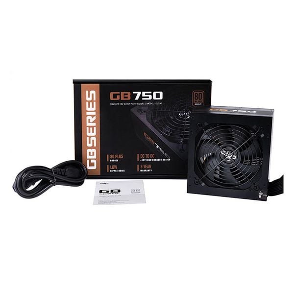 Nguồn AIGO máy tính Bronze GB750 - Bronze/Màu Đ | 750W | 80+ Bronze