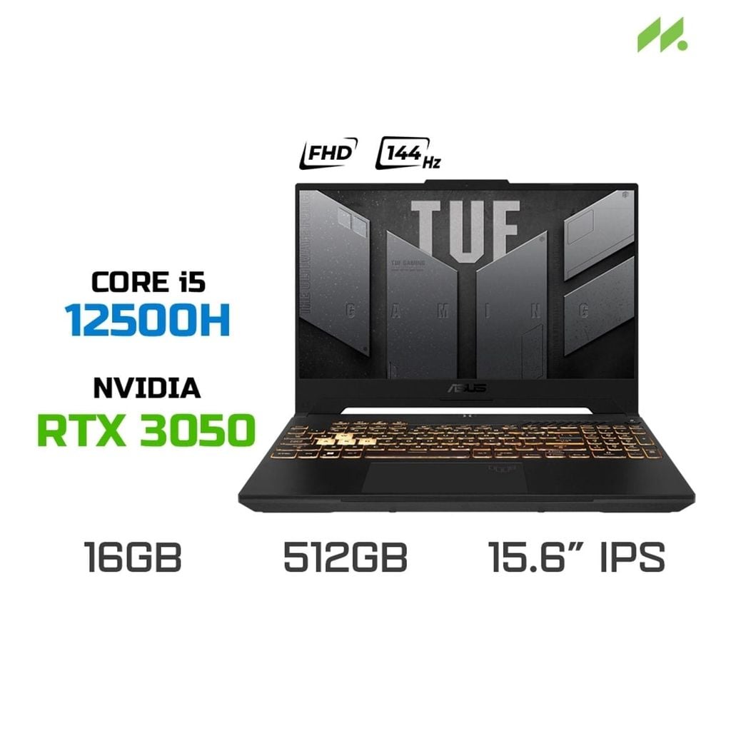 Laptop Gaming ASUS TUF Gaming F15 FX507ZC4-HN095W (Đen) CŨ ĐẸP KENG BẢO HÀNH CỬA HÀNG 6 THÁNG