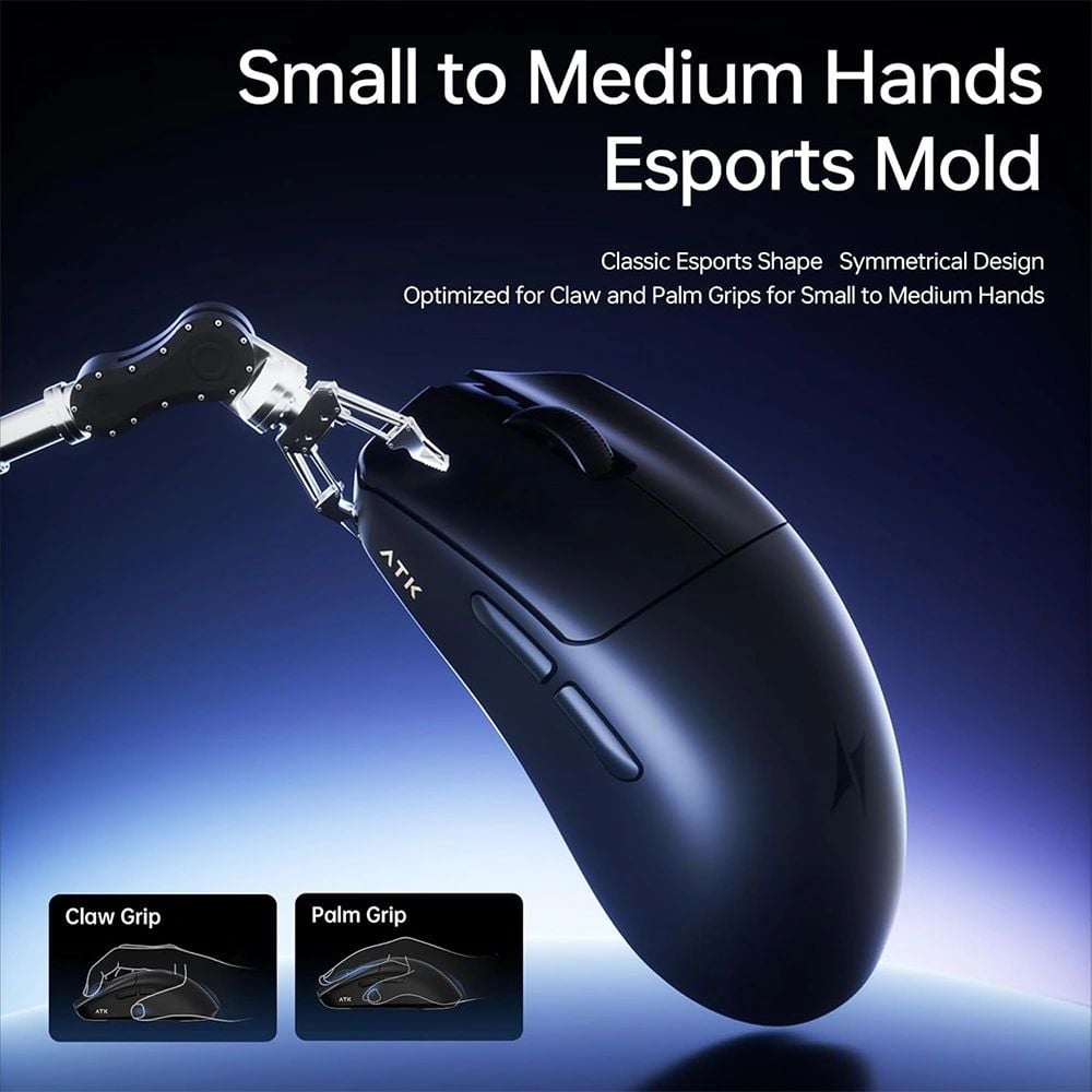 Chuột Gaming Không Dây ATK Blazing Sky F1 V2 Ultra Max Tri-Mode ( Đen )