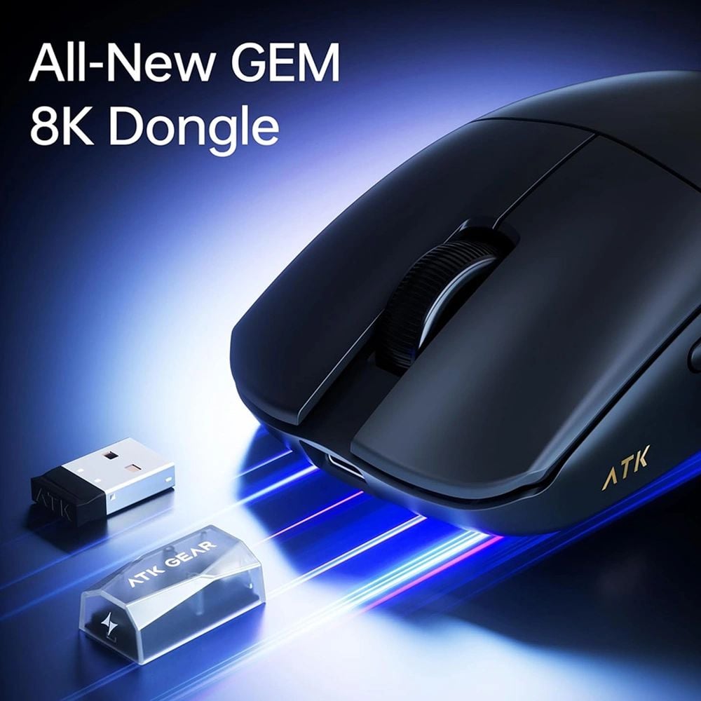 Chuột Gaming Không Dây ATK Blazing Sky F1 V2 Ultra Max Tri-Mode ( Đen )