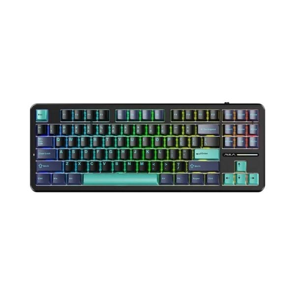 BÀN PHÍM CƠ GAMING F87 PRO 3 MODE /Phiên bản Xanh đậm+đen+xanh cổ vịt/ Greywood V4 switch