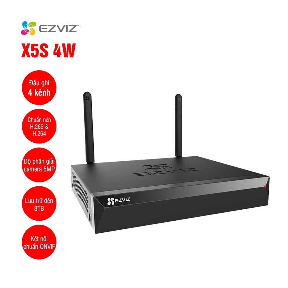 Đầu ghi không dây 4 kênh 2MP EZVIZ X5S 4W
