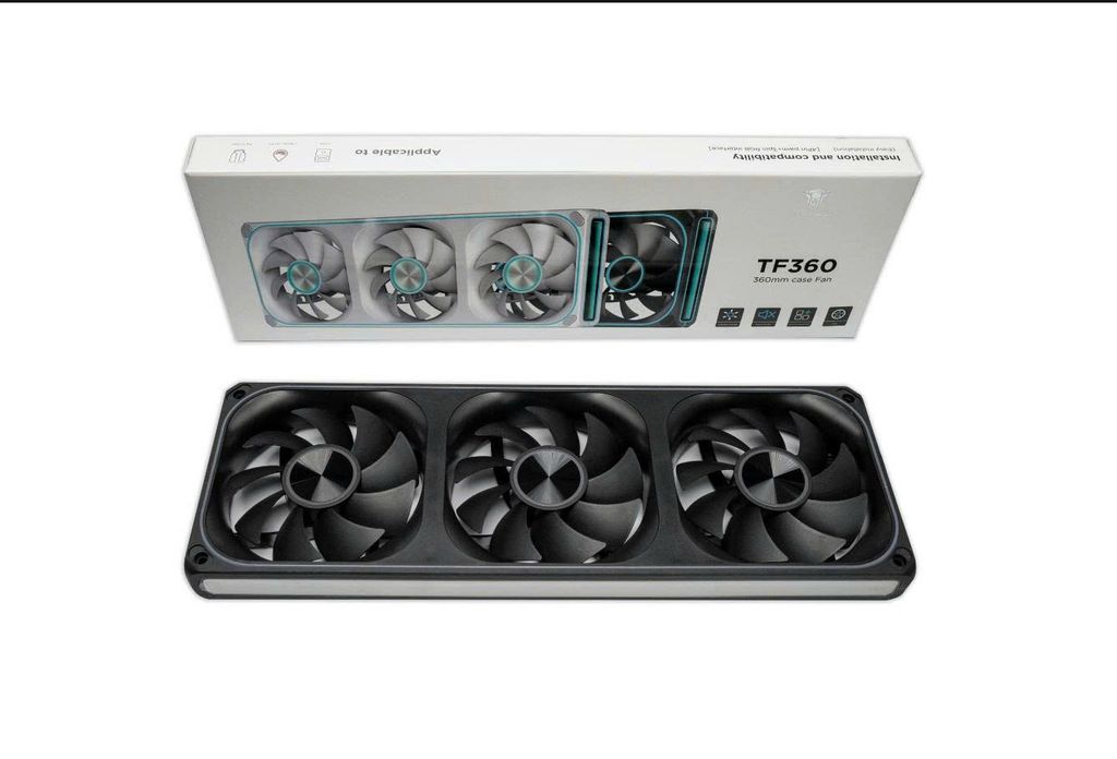 Tản khí Leopard QUẠT TẢN NHIỆT JUNGLE TF360 MÀU ĐEN/ ngược