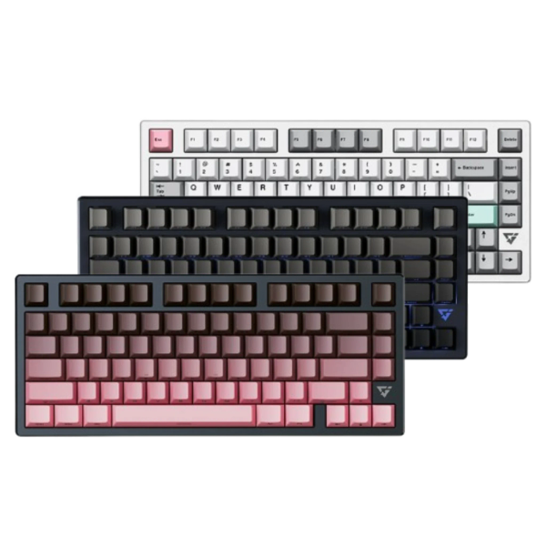 Bàn phím Cơ Gaming Không Dây ATK V75K Silver Anya