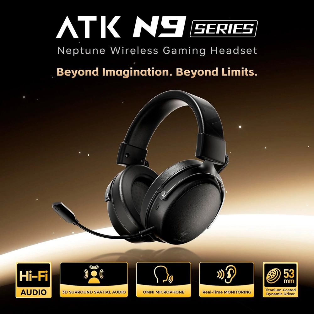 Tai nghe Không Dây choàng đầu ATK Neptune N9 (4 Mode, White Pink)