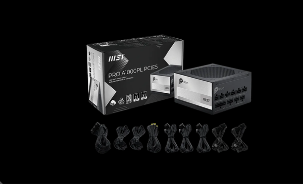 Nguồn MSI PRO A1000PL PCIE5– Platinum–Fully –S | 1000W | 80+ Platinum
