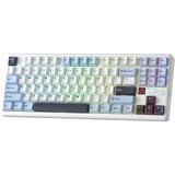 Bàn phím cơ không dây AULA F87 Pro V2 3 Mode Star (Phiên bản Xanh dương + trắng + tím đậm/ Star Vector switch)