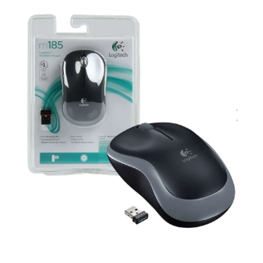 Chuột Logitech không dây M185 - Màu Xám