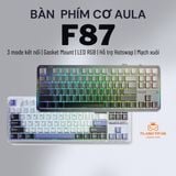 Bàn phím cơ không dây AULA F87 Pro V2 3 Mode Star (Phiên bản Xanh dương + trắng + tím đậm/ Star Vector switch)