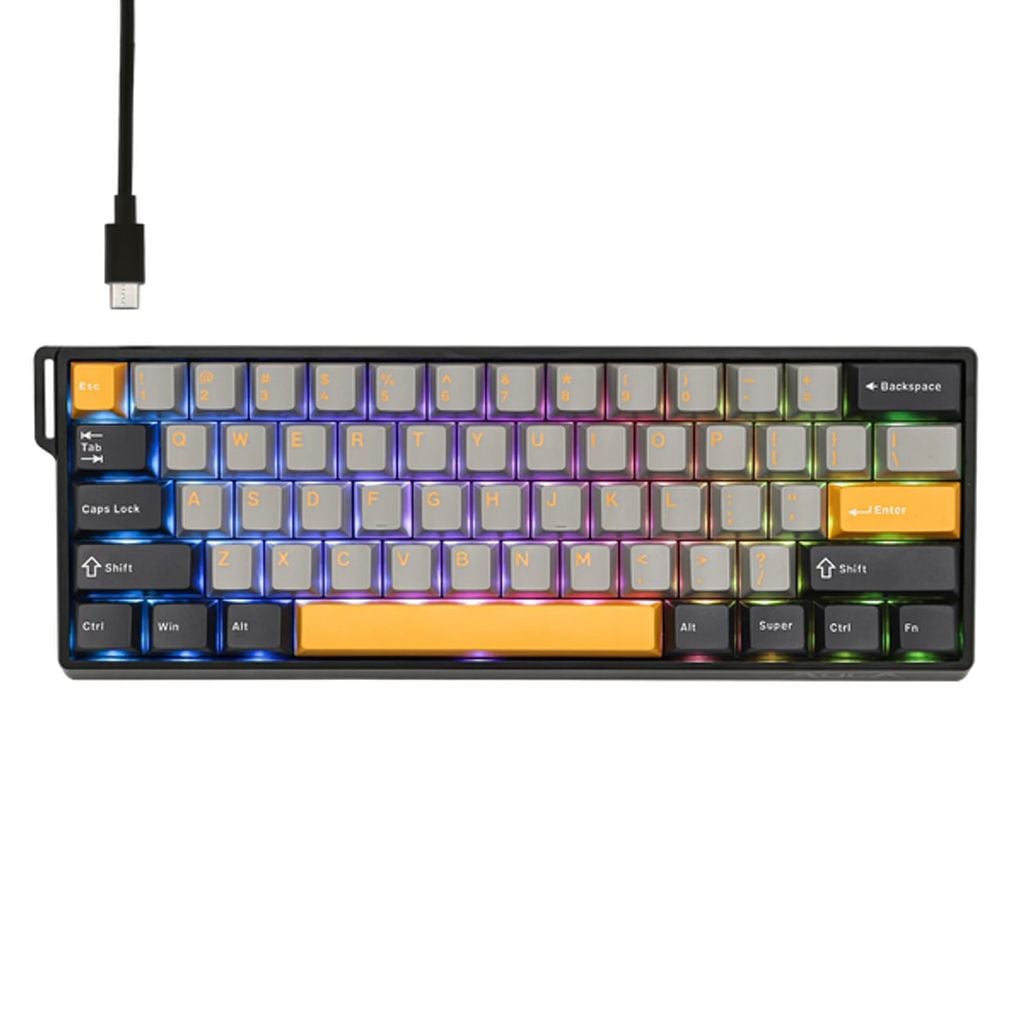 Bàn phím cơ AULA WIN60HE MAX Magnetic Switch Đen Xám