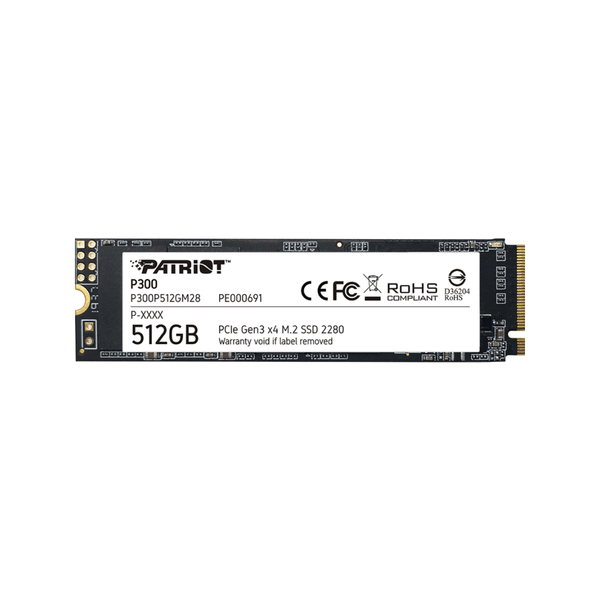 SSD PATRIOT P300 2280 ×4 P300P512GM28 1700MB | 512GB | NVMe Gen3