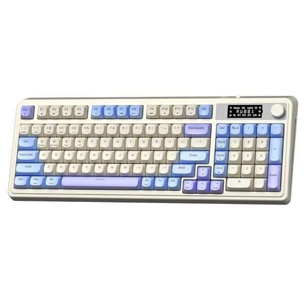 AULA S99 PRO (6951) BÀN PHÍM GIẢ CƠ GAMING AULA S99 PRO 3 MODE (Phiên bản Xanh dương + Be + Tím)