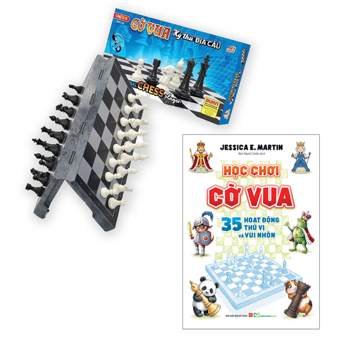 Combo: Sách Học Chơi Cờ Vua +  Đồ Chơi Cờ Vua Kỳ Thủ Địa Cầu - DK81332