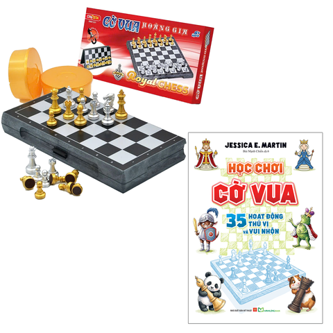 Combo: Sách Học Chơi Cờ Vua +   Đồ Chơi Cờ Vua Hoàng Gia DK81331