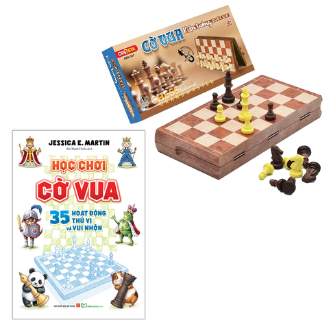 Combo: Sách Học Chơi Cờ Vua +  Đồ Chơi Cờ Vua - Kiện Tướng Quốc Gia - DK81337