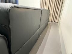 Sofa Avenue bọc da bò thật màu đen
