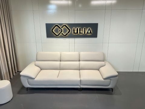 Sofa Perry bọc da bò nhân tạo SENA màu trắng