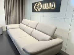 Sofa Perry bọc da bò nhân tạo SENA màu trắng