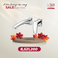 Vòi Lavabo TOTO TLG09308BB (TLG09308B) Nóng Lạnh Gắn Tường