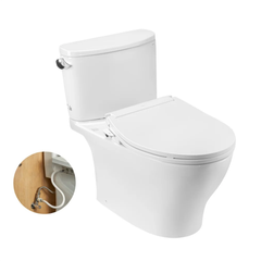 Bồn cầu hai khối CS767RE6#XW kèm nắp rửa cơ ECOWASHER TCW11S