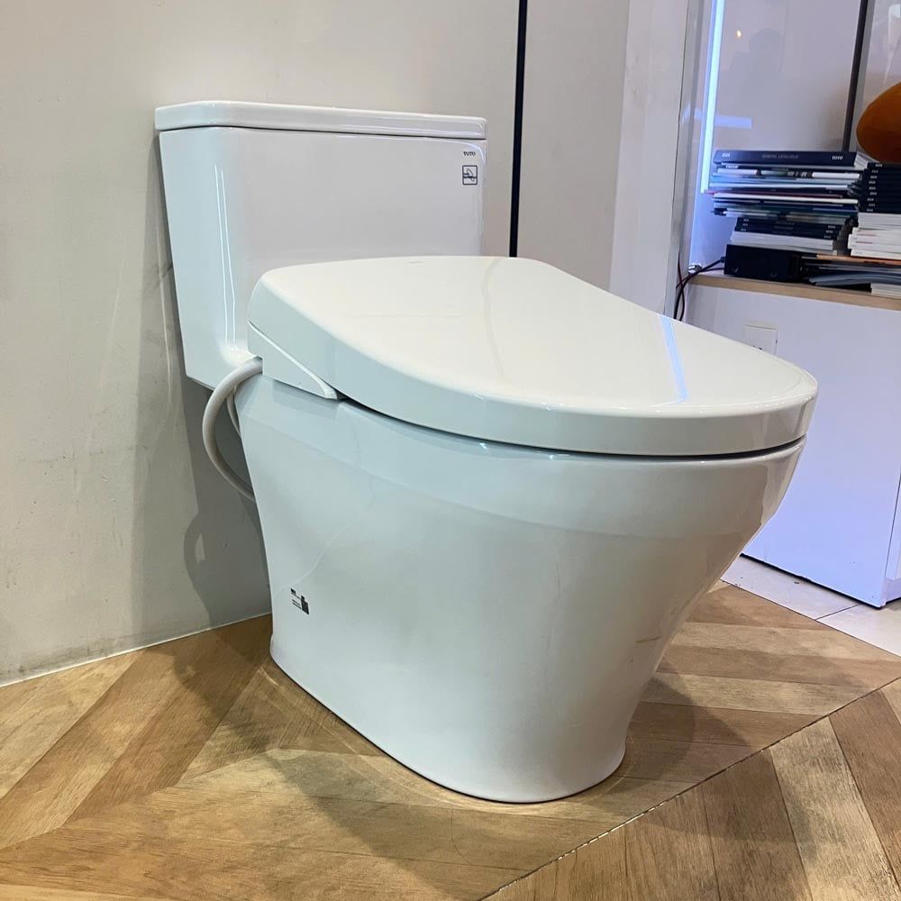 Bồn cầu một khối MS857CDW23 kèm nắp rửa điện tử WASHLET dòng S7 – TCF47360GAA
