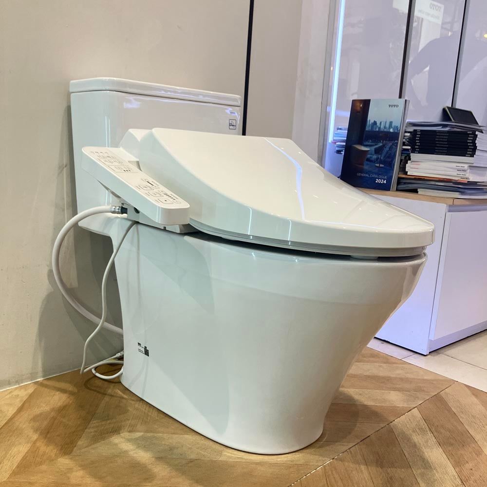 Bồn cầu một khối MS857CDW18 kèm nắp rửa điện tử WASHLET dòng C2 cơ bản – TCF23710AAA