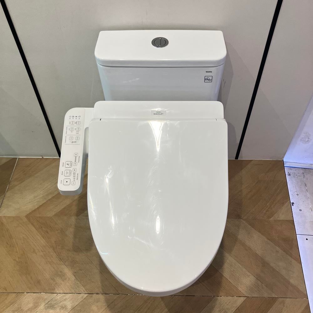 Bồn cầu một khối MS857CDW18 kèm nắp rửa điện tử WASHLET dòng C2 cơ bản – TCF23710AAA