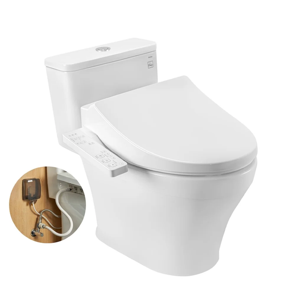 Bồn cầu 1 khối MS857DW26#XW kèm nắp rửa điện tử WASHLET dòng S1 - TCF23661GAA