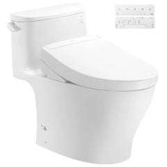 Bồn cầu 1 khối MS887CRW25 kèm nắp rửa điện tử WASHLET dòng S5 - TCF34461GAA