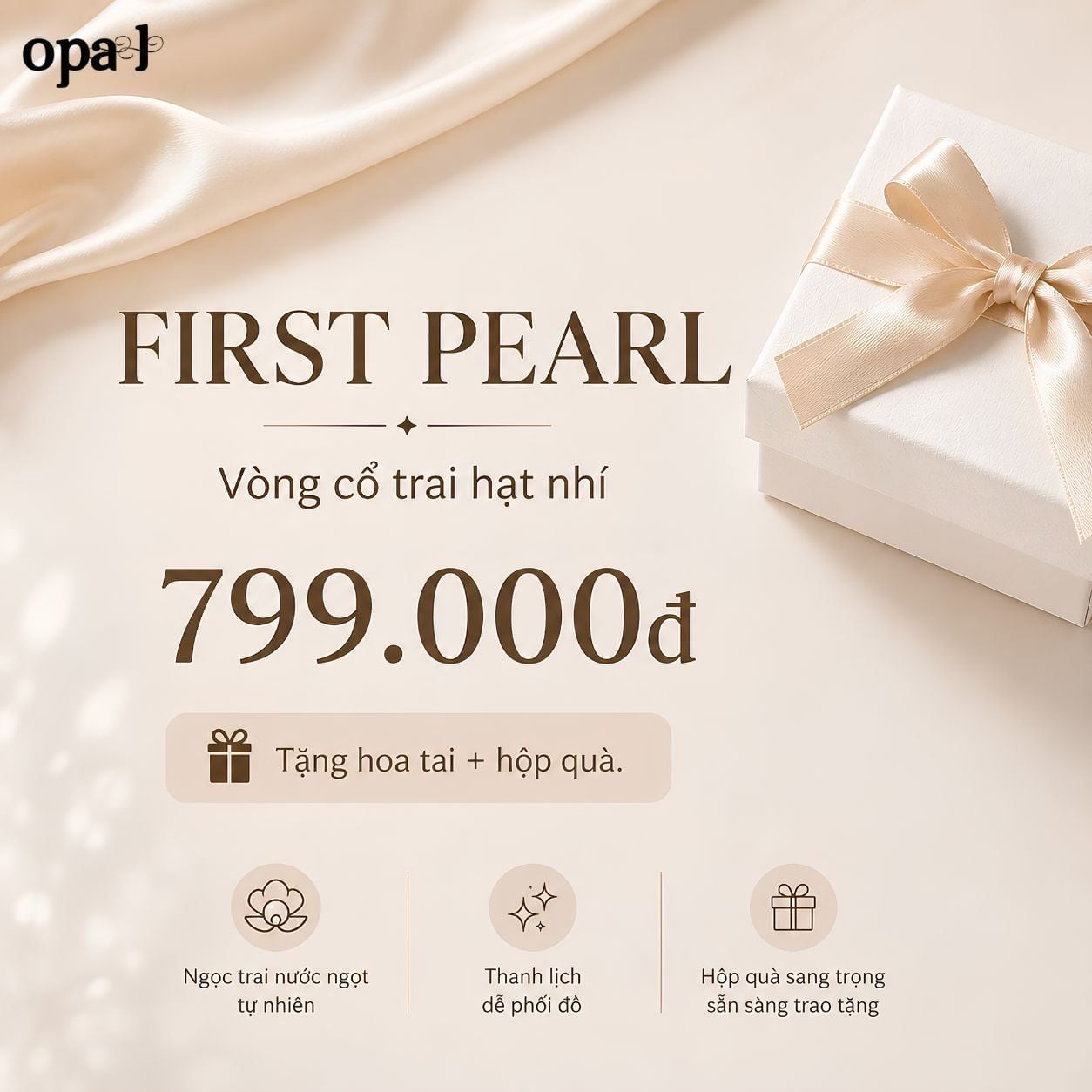  FIRST PEARL | Vòng cổ ngọc trai hạt nhí 5–6mm 