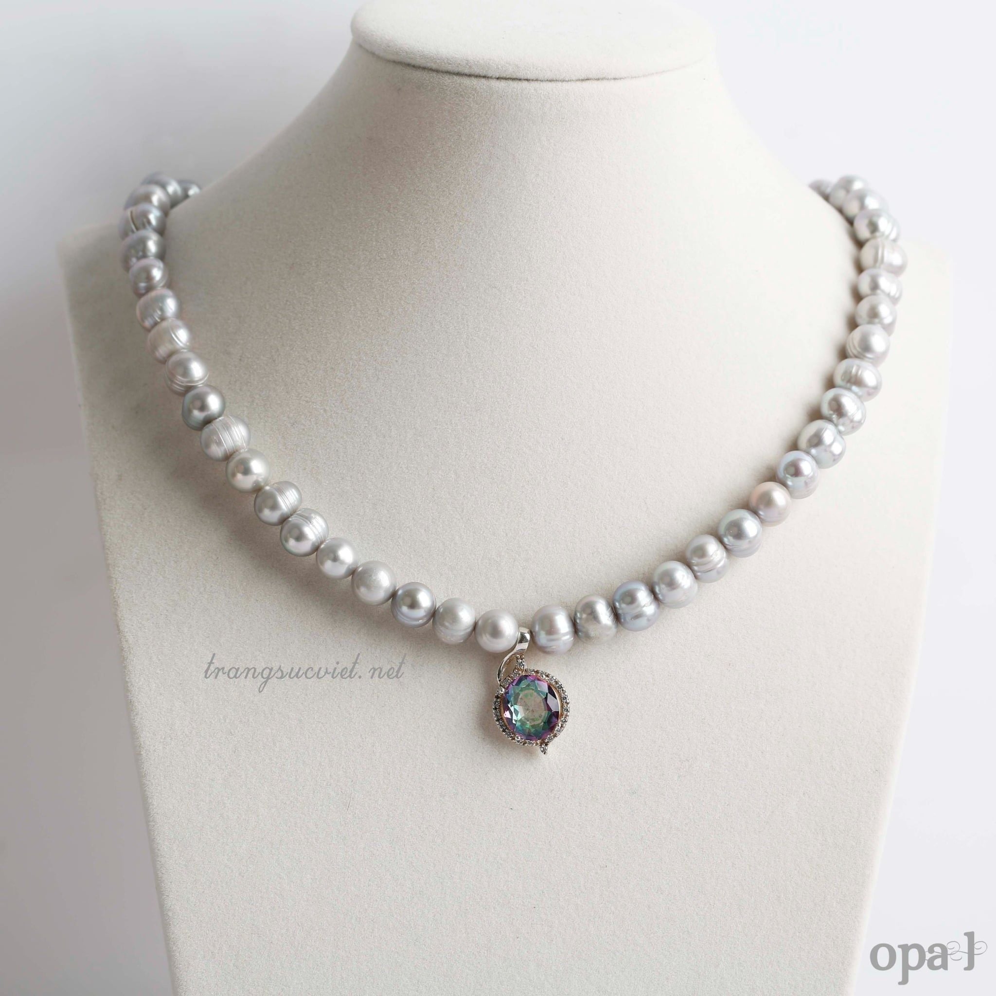  Bộ ngọc trai ánh xám thời thượng 