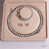  Bộ ngọc trai ánh xám thời thượng 