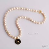  Chuỗi vòng cổ ngọc trai 9 ly charm tròn 