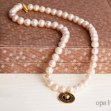  Chuỗi vòng cổ ngọc trai 9 ly charm tròn 