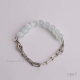  Combo vòng cổ + vòng tay mix đá mắt mèo cho Nam 