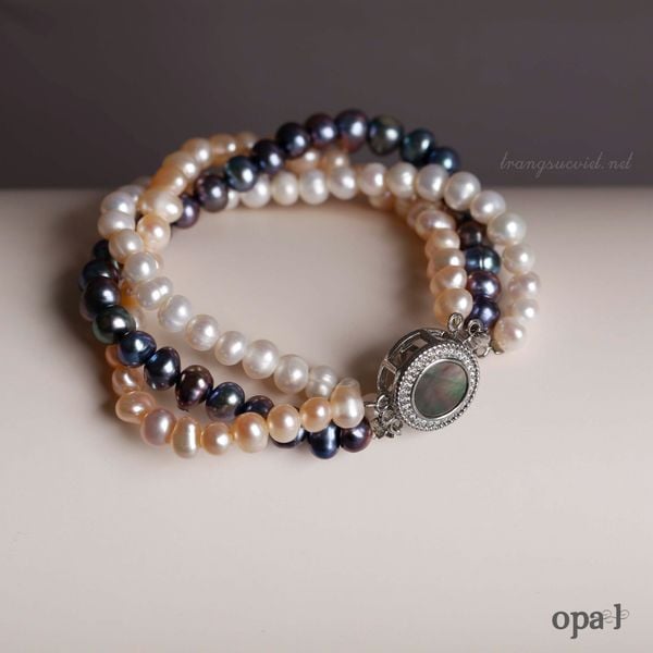  Vòng tay ngọc trai 3 layer sang trọng và tinh tế 