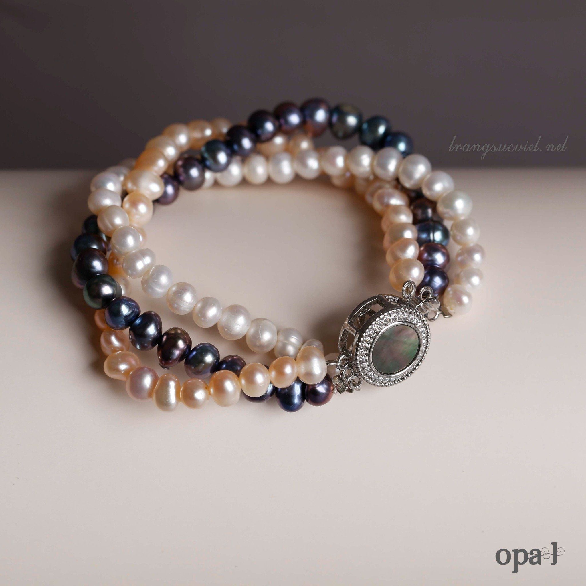  Vòng tay ngọc trai 3 layer sang trọng và tinh tế 
