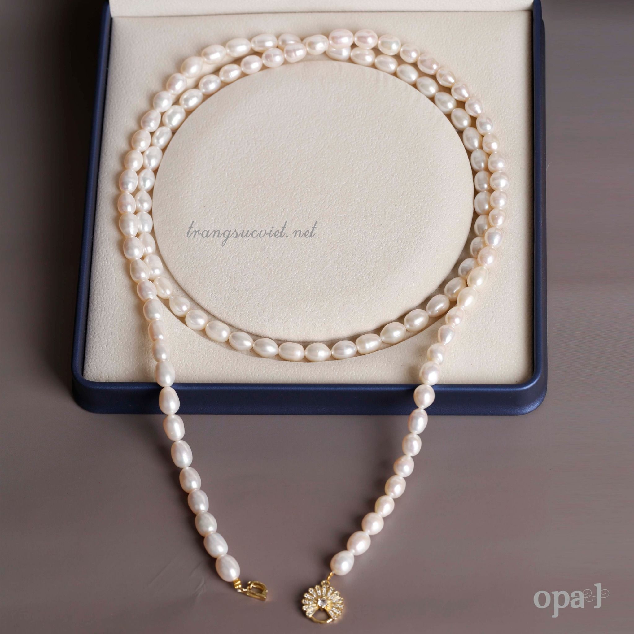  Vòng cổ ngọc trai dáng dài phong cách 