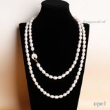  Vòng cổ ngọc trai dáng dài phong cách 