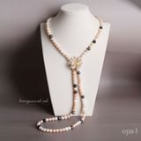  Vòng cổ ngọc trai dáng dài phong cách 