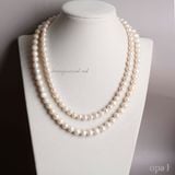  Vòng cổ ngọc trai 2 layer trắng sang trọng-Món quà tri ân 