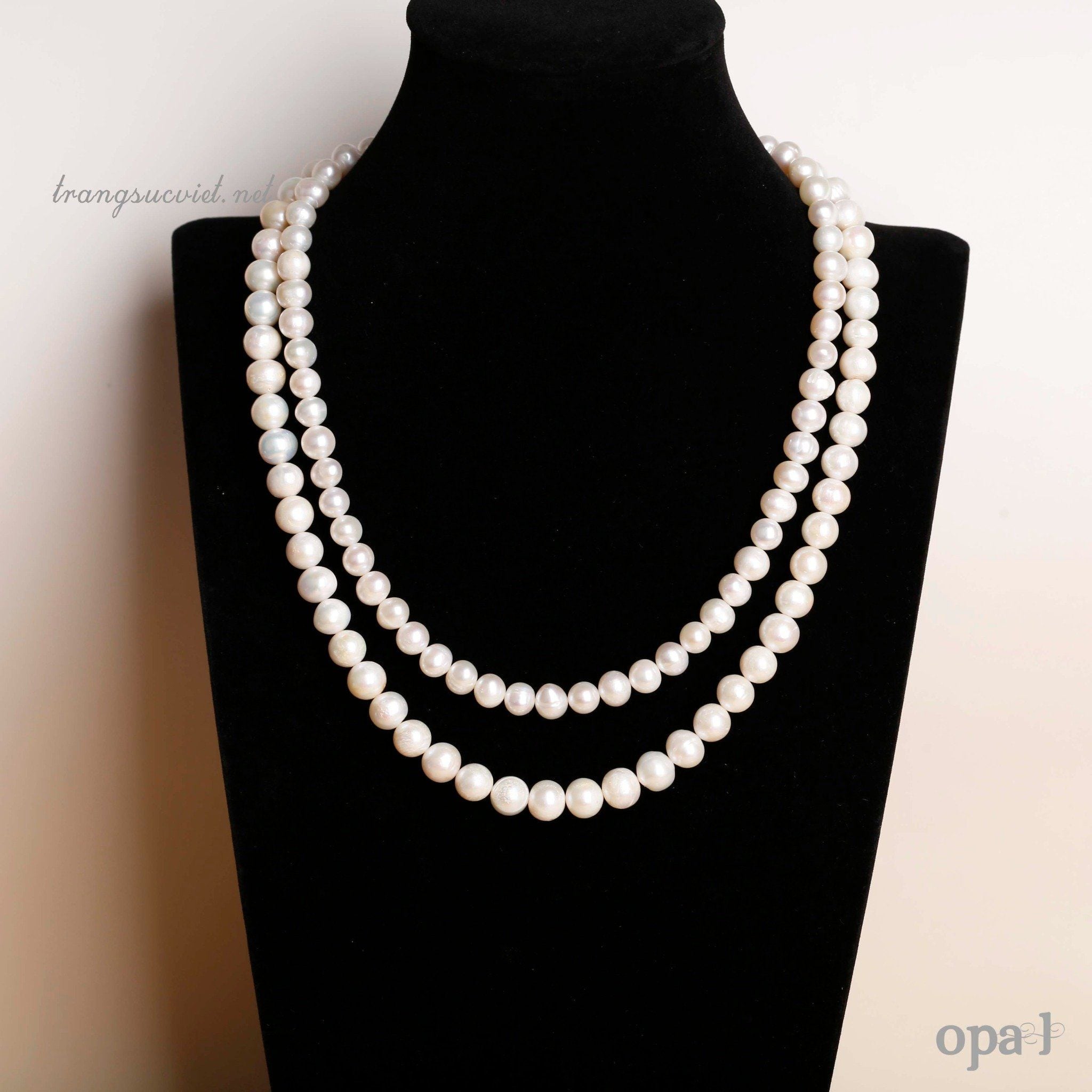  Vòng cổ ngọc trai 2 layer trắng sang trọng-Món quà tri ân 