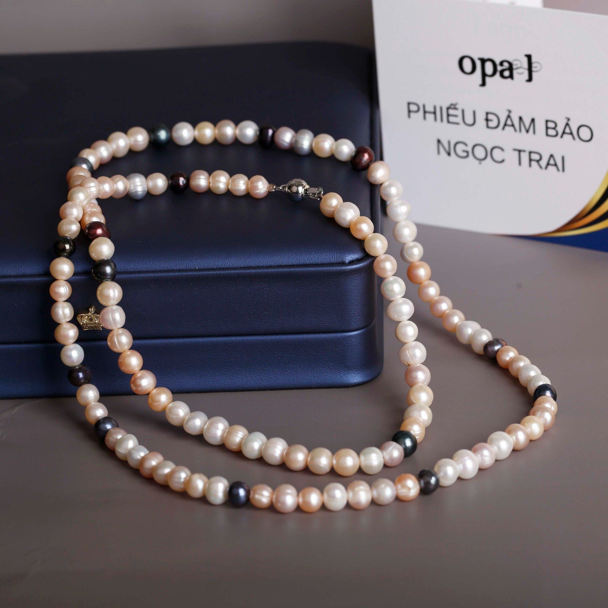  Vòng cổ ngọc trai dáng dài phong cách 