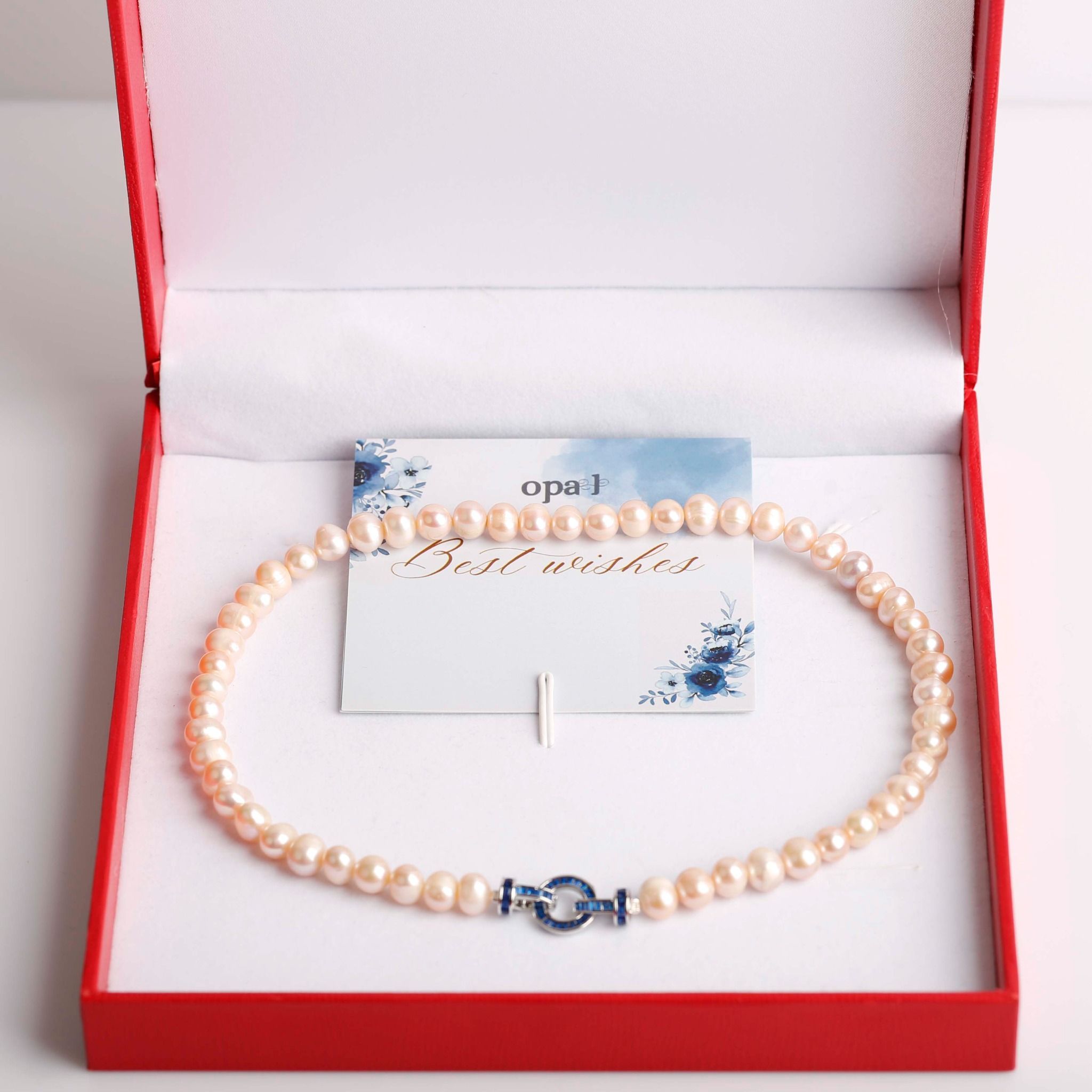  BST Vòng cổ ngọc trai ánh sắc nhẹ nhàng + TẶNG hoa tai 