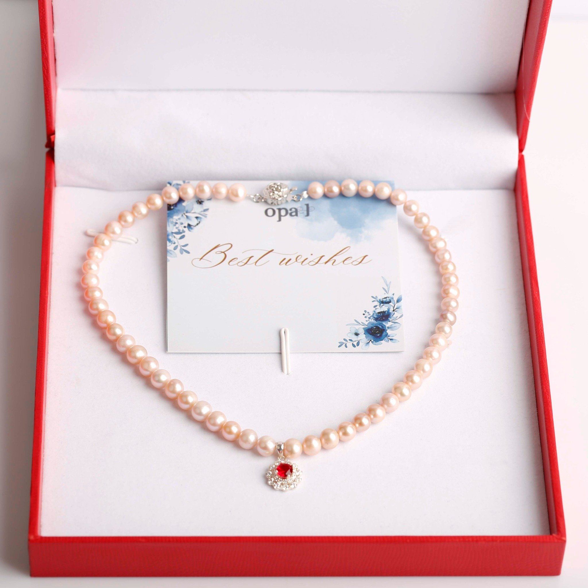  BST Vòng cổ ngọc trai ánh sắc nhẹ nhàng + TẶNG hoa tai 