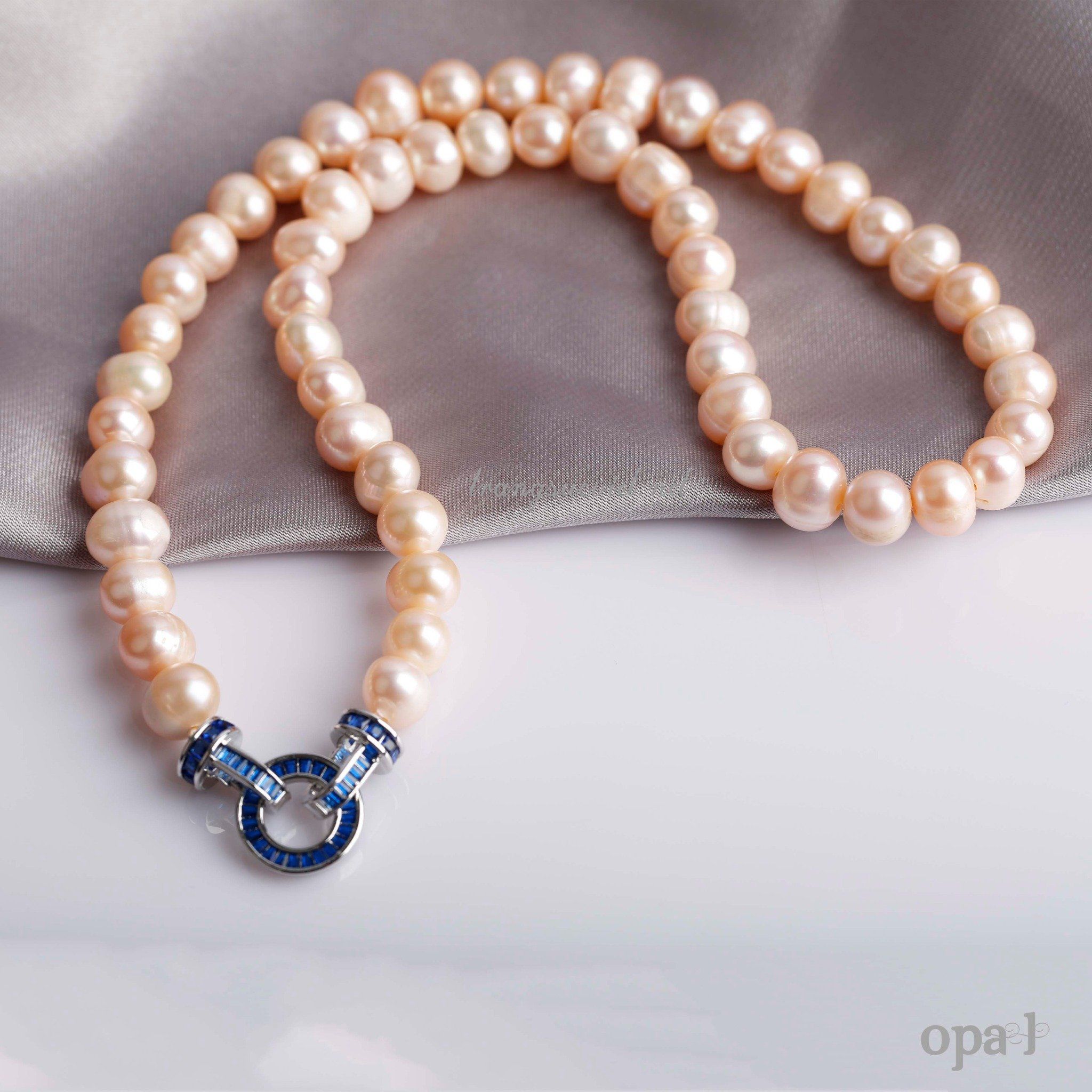  BST Vòng cổ ngọc trai ánh sắc nhẹ nhàng + TẶNG hoa tai 