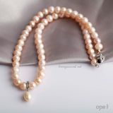  BST Vòng cổ ngọc trai ánh sắc nhẹ nhàng + TẶNG hoa tai 