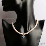  BST Vòng cổ ngọc trai ánh sắc nhẹ nhàng + TẶNG hoa tai 