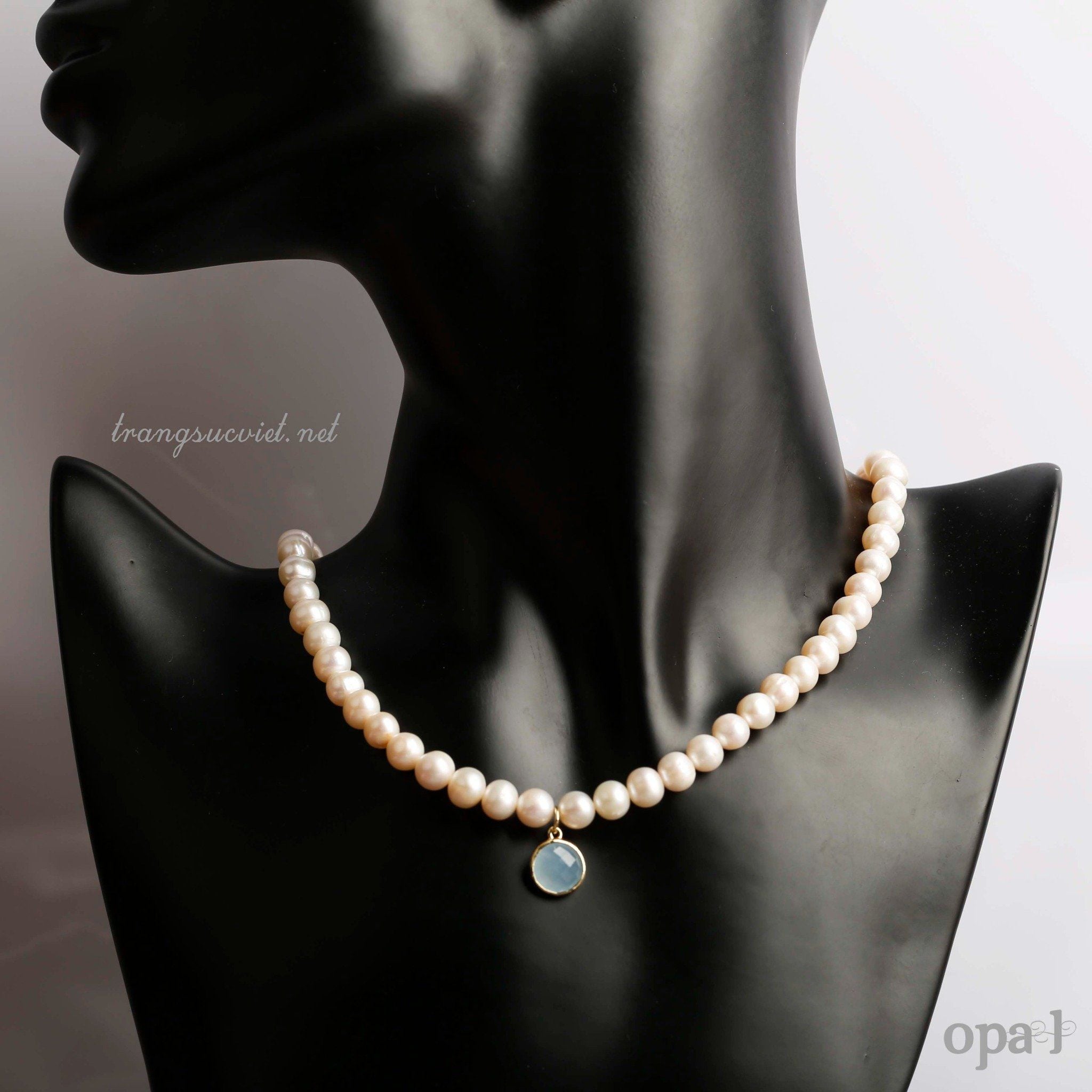 BST Vòng cổ ngọc trai ánh sắc nhẹ nhàng + TẶNG hoa tai 
